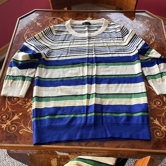 J CREW COLLECTION pants and merino wool sweater matching set striped SzM/L/6/8 - Picture 4 of 7